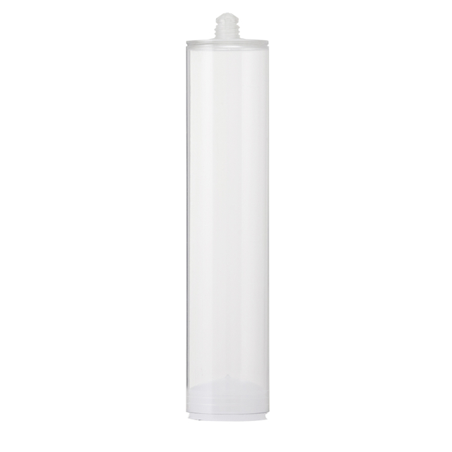 300ml hộp đựng nhựa trám đơn thành phần PET trong suốt cho chất bịt kín silicon để xây dựng