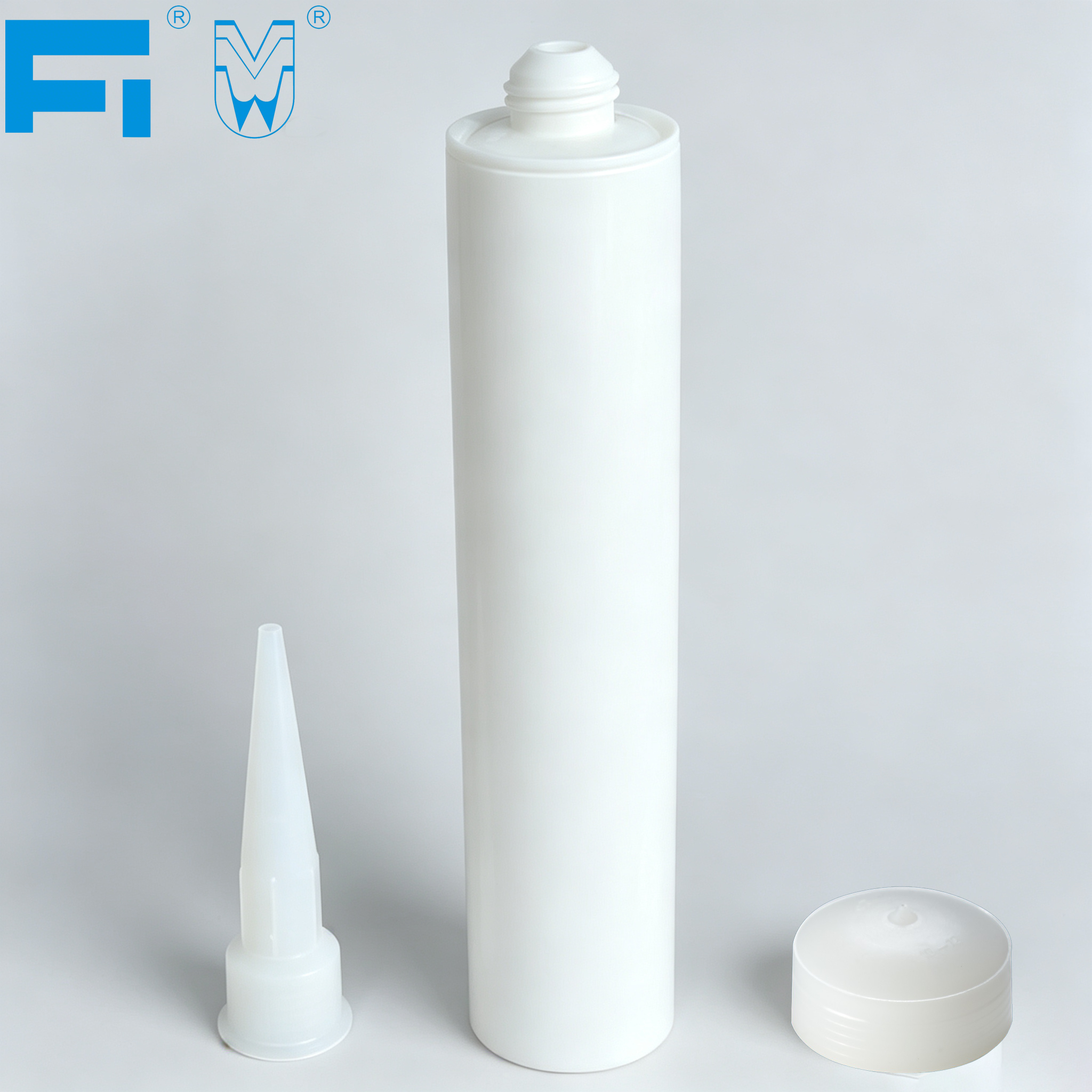 Hộp mực caulking nhựa HDPE chịu hóa chất 300ml dùng trong công nghiệp Bao bì keo và keo để niêm phong