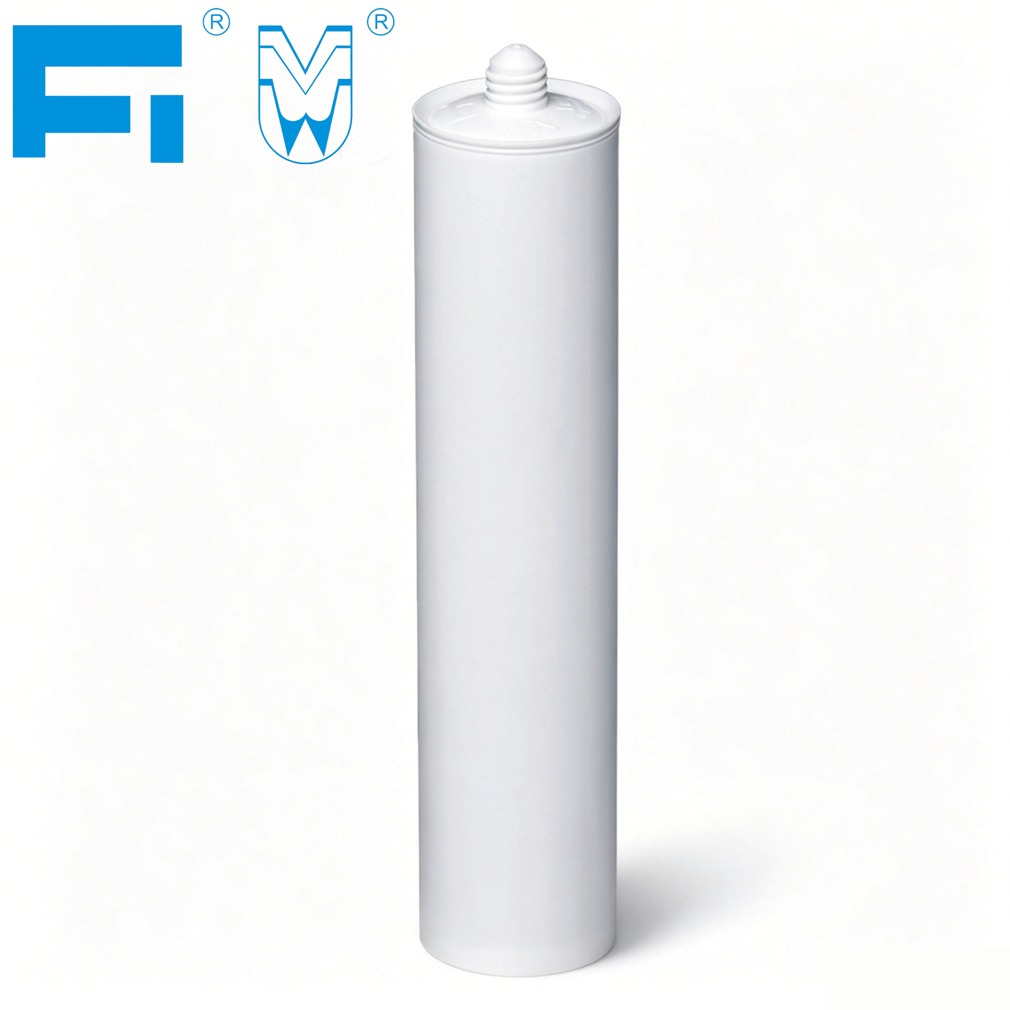 300ml keo thủy tinh màu trắng Bao bì Hộp nhựa HDPE dùng cho keo silicone dùng cho xây dựng