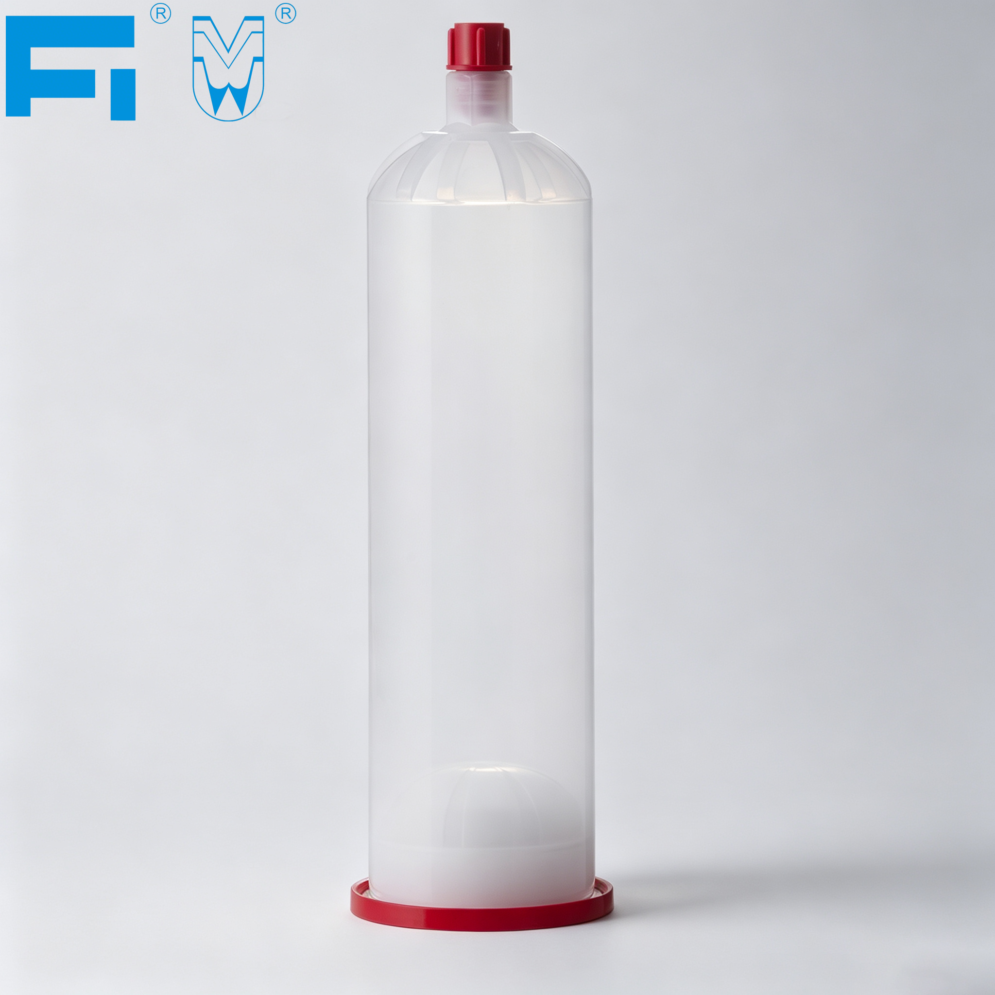 Xi lanh keo trong suốt 600ml Hộp nhựa dung tích lớn Ống tiêm phân phối khí nén dùng cho ngành công nghiệp Chất bịt kín và chất kết dính